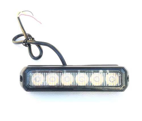 LED Frontblitzer Heckblitzer 6 LED 128x28x19 mm 12V 24V PKW LKW Straßenräumer