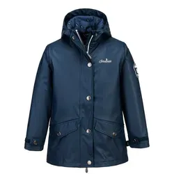 Schietwetter Regenmantel Mädchen, Unisex Kinder Mädchen Regenjacke Parka blau 176