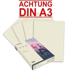 inapa farbiges Druckerpapier hellchamois, A3, 500 Blatt - Kopier- & Universalpapier in hellchamois, ideal für Flyer und Bastelprojekte. Hergestellt aus nachhaltigen Rohstoffen, perfekt für Duplex-Druck und zertifiziert nach FSC.