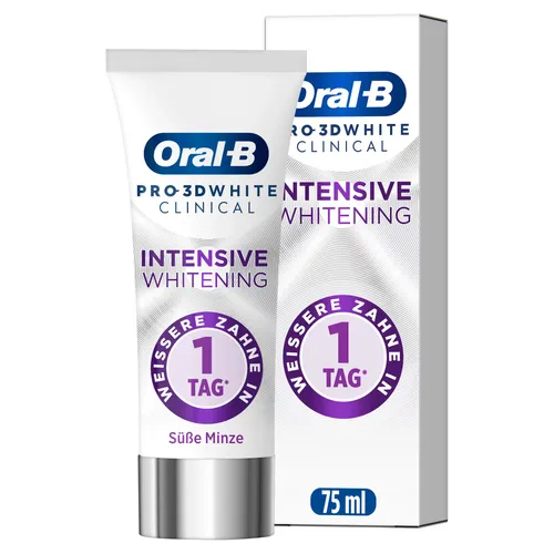 Oral-B 3D White Clinical Süße Minze Vertikal Zahncreme, 75ml