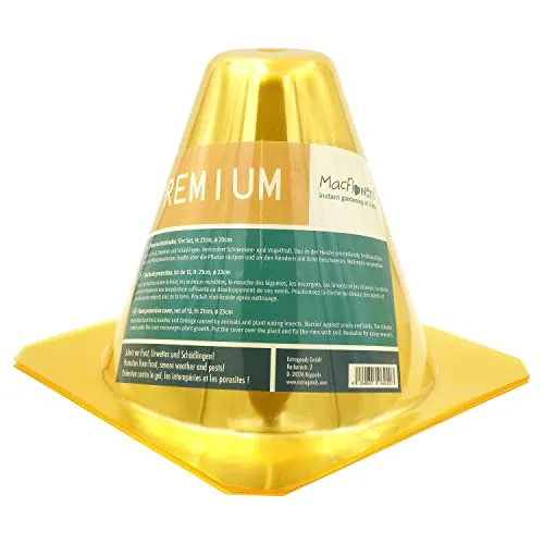 ExtraGreen Pflanzenschutz Haube Pflanzenhut Sonnenhut Pflanzglocke Wachstumshilfe 12er Pack