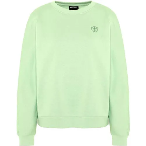 CHIEMSEE Rundhalspullover mit 3D-Print vorn & Rückenprint von Chiemsee