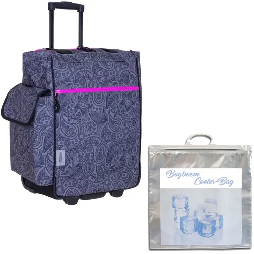 Einkaufstrolley Trolley Einkaufsroller Alessandro XL 12896 Paisley Grau + Thermo