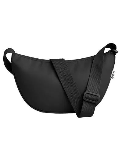 SONS OF ALOHA Moon Bag - Wasserabweisende Umhängetasche - Umhängetasche aus recyceltem PET, ideal für Stadtentdeckungen mit praktischer Aufteilung und stylishem Design in cool-black.