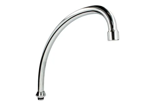 tecuro Badarmatur HU-Auslauf - Edelstahl verchromt, universell passend für Stand- und Wandarmaturen, mit hochwertiger Mischdüse für optimalen Wasserfluss.