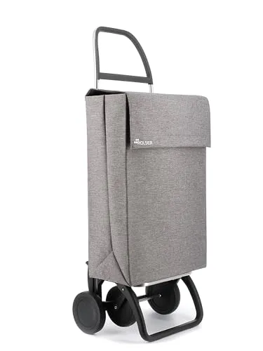 Einkaufstrolley Rolser Jean Tweed 4 Räder - Grau
