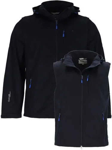 Blue Wave Softshelljacke Jan Herren Outdoor-Jacke Jan mit abzippbaren Ärmeln und abnehmbarer Kapuze