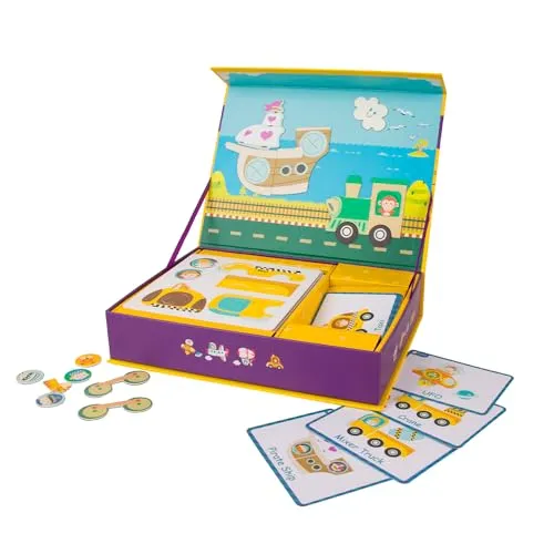 Produktbild Classic World Magnetspiel Fahrzeuge | Magnetspiel ab 3 Jahre | für Mädchen und Jungen | Motorikspielzeug | fördert Kreativität und Kombinationsgabe