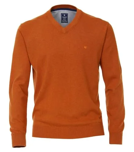 Redmond Herren Pullover mit V-Ausschnitt - Größe XL, Farbe Orange - Pullover für Herren in bequemer Passform mit V-Ausschnitt und stylischem Logo. Ideal für lässige Outfits und gemütliche Tage.