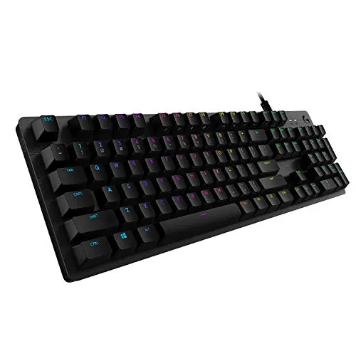 Logitech G512 Gaming-Tastatur - GX-Brown Taktile Switches mit RGB-Beleuchtung - PC-Gamecontroller mit taktilen GX-Brown Switches für optimales Feedback und LIGHTSYNC RGB-Beleuchtung in 16,8 Millionen Farben. Robustes Aluminium-Gehäuse für Langlebigkeit und USB-Durchschleife für einfache Verbindung.
