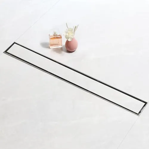 SaniteModar Duschrinne 40cm, Befliesbar Duschrinne mit Siphon Geruchsstop und Haarfilter, Badezimmer Duschablauf Komplettset