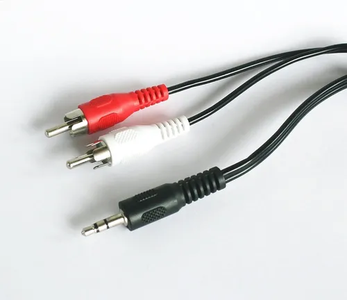0,5m Audio-Kabel 3,5mm Klinke 2x Cinch RCA Stecker AUX Klinkenstecker 50cm