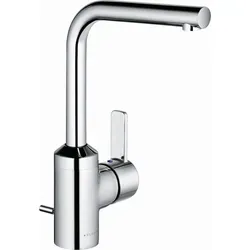 Kludi Waschtisch-Einhandmischer ZENTA DN 15 - Moderne Waschtischarmatur mit schwenkbarem Auslauf und Eco-Wassersparsystem. Ideal für Familien dank einstellbarer Temperaturbegrenzung. Pflegeleichte Chromoberfläche für strahlenden Glanz.