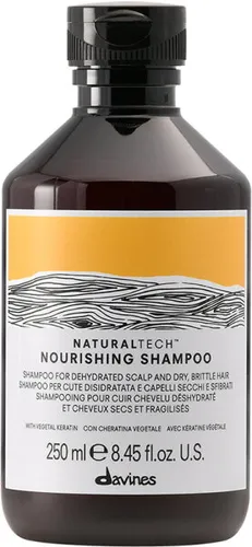 Davines Naturaltech Nourishing Shampoo 250ml - Shampoo für dehydrierte Kopfhaut und brüchiges Haar, mit antioxidantischer Wirkung und beruhigenden ätherischen Ölen für gesunde, geschmeidige Locken.