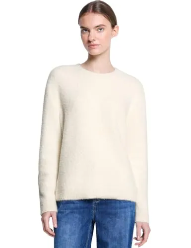 Street One Studio Damen Kuscheliger Rundhalspullover - Pullover für Damen, weich und kuschelig aus hochwertiger Federgarnqualität, ideal für gemütliche Tage.