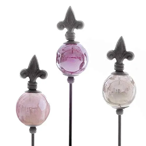 finehomegarden Rosenkugel Harmony 3er Set | Gartenstecker aus Keramik - Verschönern Sie Ihren Garten mit den farbenfrohen Rosenkugeln im 3er Set. Ideal als stilvolle Akzente für Blumenbeete und Beeteinfassungen.