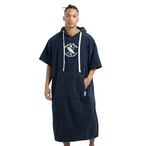 HOMELEVEL Badeponcho Unisex - Surf Poncho aus 100% Baumwolle - Handtuch für Erwachsene - Bademantel für Damen und Herren - Badetuch mit Kapuze