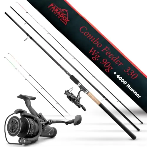 Paradox Fishing Feederrute 3,3m mit 4000 Runner Rolle