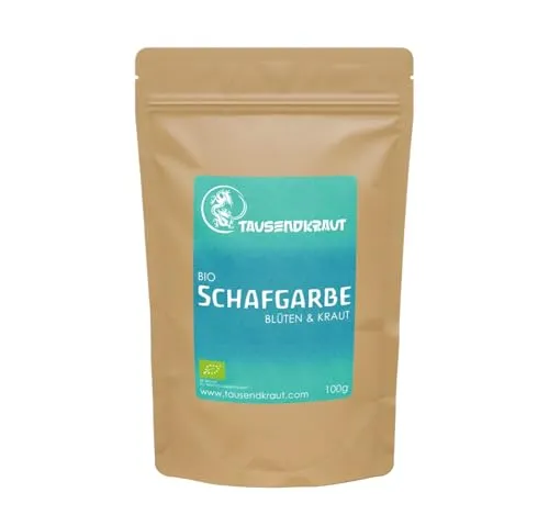 Produktbild Schafgarben Tee BIO (100g) | Premium Kräutertee aus Blüten & Kraut | Frauenkraut aus biologischem Anbau | Naturbelassene Qualität für Tee & Wellness | Schonend getrocknet