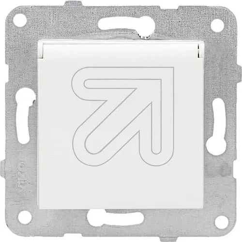 EGB Meridian reinweiß Schuko-Steckdose mit Klappdeckel