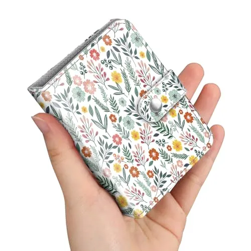 Fintie Mini Fotoalbum für 2x3 Zoll Filme - 52 Taschen kleine Alben für Fujifilm Instax Mini Sofortbildkamera/Polaroid Hi-Print Bilder, Kpop Fotokartenhalter Binder, (Frühlingblume)