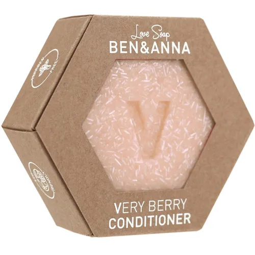 Ben & Anna Feste Haarspülung Love Soap - Very Berry Conditioner 60g - Nachhaltige Haarpflege mit fruchtigem Beerenduft, ideal für geschmeidiges und glänzendes Haar. Perfekt für jeden Haartyp und umweltfreundlich verpackt.