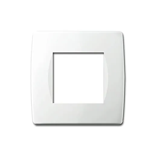 TEM 1 Platte Soft für Steckdosen mit Schalter, Weiß glänzend 2 m