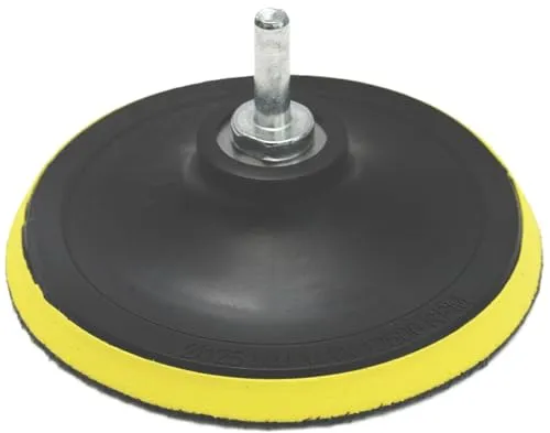 Schleifteller mit Klett M14 125mm inkl. Spanndorn für Bohrmaschine/Winkelschleifer