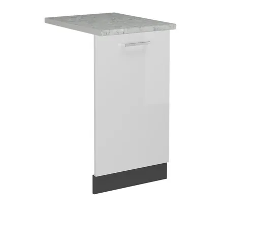 Vicco Frontblende R-Line, Weiß Hochglanz/Anthrazit, 45 cm - Sockelblenden für Geschirrspüler, elegant & modern, verwandelt Ihren Geschirrspüler in ein stilvolles Küchenelement.