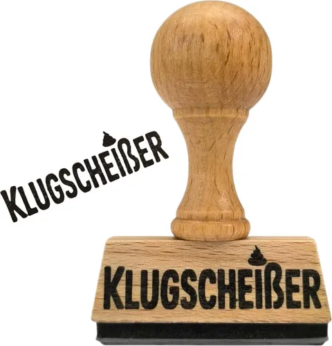 Klugscheißer Holzstempel