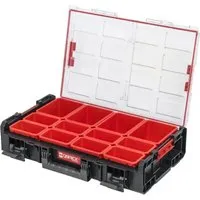 QBRICK System Werkzeugbox ONE XL - Werkzeugkoffer mit 12 Fächern, praktische Größe von 39x58x13cm und komfortablem Deckgriff für einfache Handhabung.