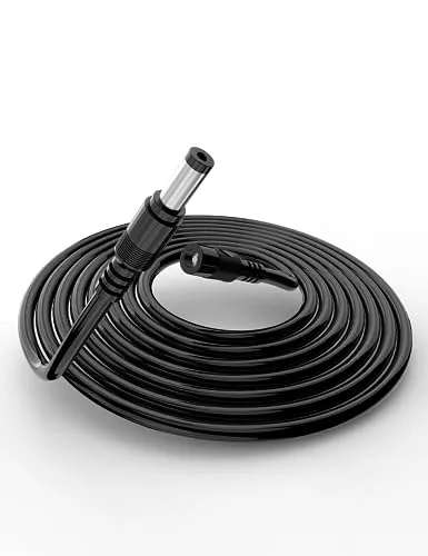 Tonton 3Meter DC Verlängerungskabel DC 12V Anschlusskabel DC/Gleichstrom Verbinderkabel DC Verbinder für Netzteil CCTV Sicherheitskamera IP Kamera 3M (Schwarz)