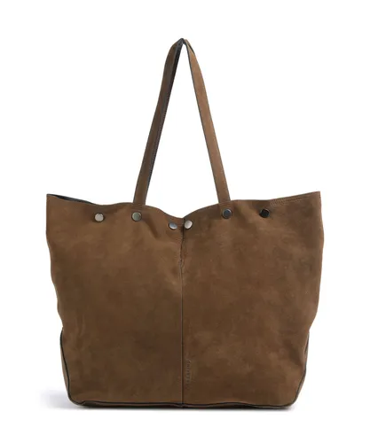 Liebeskind Rive Suede L Shopper mud 2167114-8640 - Shopper aus aufgerautem Leder in modischer mud-Farbe, ideal für stilbewusste Frauen.