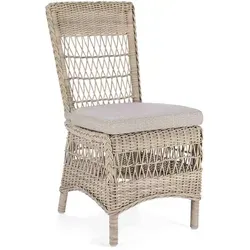 Gartenstuhl Jupiter mit Kissen, ohne Armlehne - Gartenstuhl mit elegantem Design und bequemem Kissen, ideal für entspannte Stunden im Freien auf Terrasse, Balkon oder im Garten.