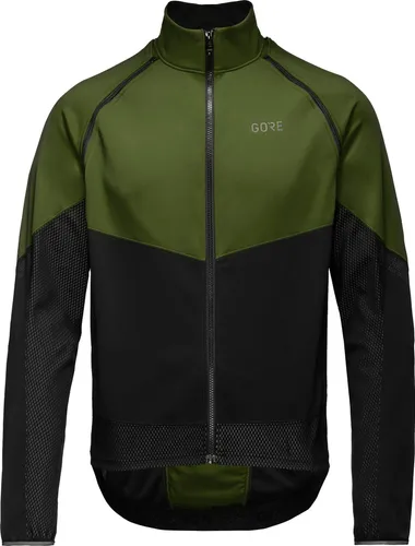 GORE WEAR Damen drive Phantom Jacke - Utility Green/Black, M EU - Sportliche 2in1 Herren-Jacke aus GORE-TEX INFINIUM: winddicht, wasserabweisend und atmungsaktiv. Ideal für alle Wetterbedingungen mit abnehmbaren Ärmeln und bike-spezifischem Schnitt.