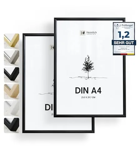 Heimlich® Bilderrahmen A4 2er-Set in schwarz von Heimlich