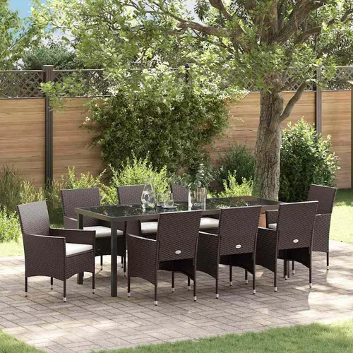 Maison Exclusive Garten Essgruppe 9-teilig mit Kissen