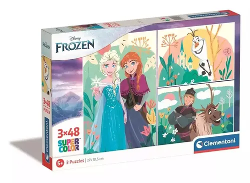 Puzzle 3x48 Super Kolor Disney Frozen Clementoni 8005125252848