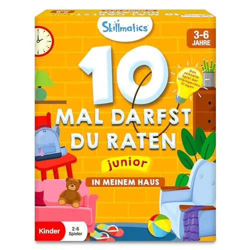 Skillmatics Kartenspiel - 10 Mal darfst du raten Junior In Meinem Haus, Geschenke und Spannendes Lernen für Kinder 3-6 Jahre