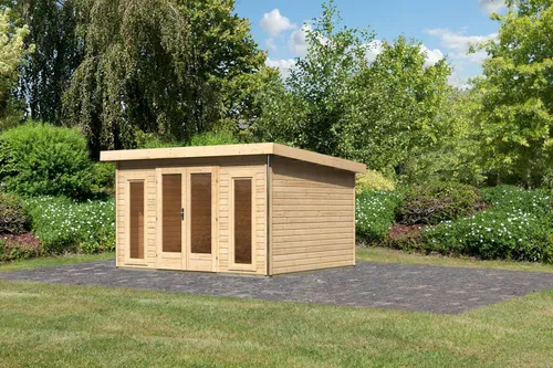 Karibu Gartenhaus Gerätehaus Radeburg 2  naturbelassen 369x309x229,5 cm