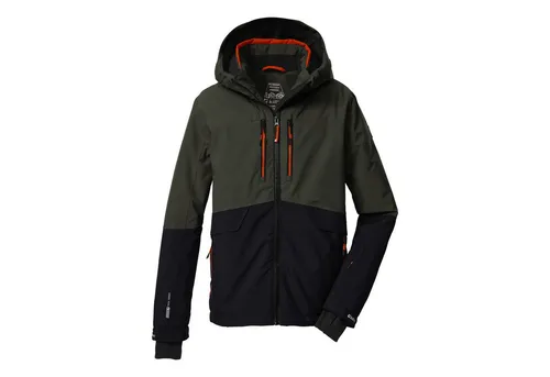KILLTEC Kinder Funktionsjacke KSW 201 BYS SKI JCKT - Wasser- und winddichte Skijacke mit reflektierenden Elementen, ideal für aktive Kids. Atmungsaktiv, mit verstellbarer Kapuze und nachhaltiger, PFAs-freier Imprägnierung.