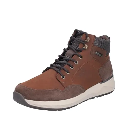 Rieker 11530-24 Herren Stiefel mit Warmfutter - Wanderschuhe aus braunem, wasserfestem Material-Mix mit weicher Decksohle für optimalen Tragekomfort und sportliches Design.
