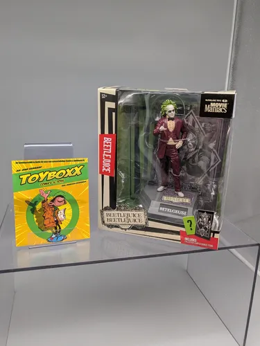 Beetlejuice Movie Maniacs PVC Statue 17 cm - McFarlane 2E - Action- & Spielfiguren, detailgetreue Beetlejuice Statue aus hochwertigem PVC, perfekt für Sammler und Fans des Kultfilms.