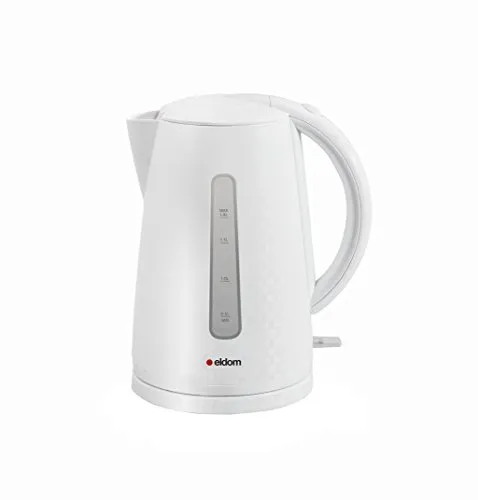 eldom C240SC Wasserkocher | 1,8 Liter Kapazität | Retro Teekocher mit 2000W Leistung | Klassisches Design mit Gittermuster | 360°-Sockel | Wasserstandsanzeige | herausnehmbarer Kalkfilter