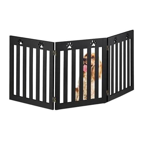 Hundeabsperrgitter - Klappbares Türgitter für Hunde - Tür- & Treppenschutzgitter, klappbar und ideal für breite Durchgänge über 140 cm, schützt Ihr Zuhause effektiv vor unerwünschtem Zutritt.