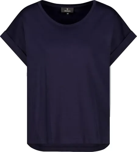 Monari T-Shirt - Basic Baumwolle - Hochwertiges Basic-T-Shirt aus 100% Baumwolle mit kurzen Ärmeln und modischen Aufschlägen. Ideal für den Alltag und vielseitig kombinierbar.