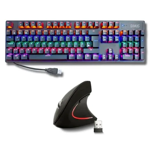 Eaxus® USB Tastatur und Maus Set von Eaxus