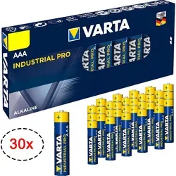 30x VARTA Industrial PRO Micro AAA LR03 LR 03 1.5V Batterien Alkaline Batterie