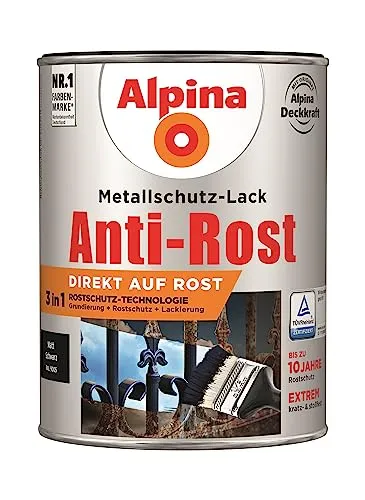 Produktbild Alpina Metallschutzlack matt – Schwarz