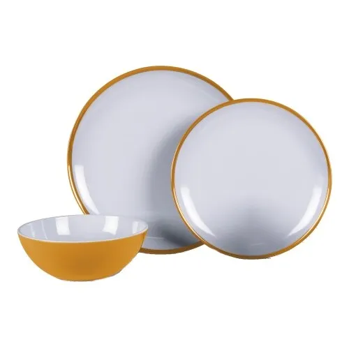 Kampa Sunset Yellow 12-teiliges Geschirr-Set in gelb von Kampa